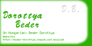 dorottya beder business card